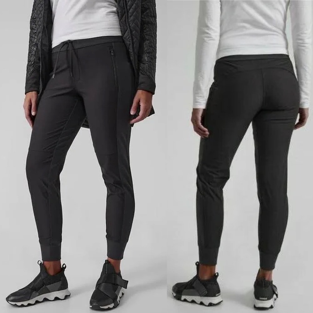 Athleta Headlands Hybrid Trek Jogger Pants 10 Black Utility Sport Outdoor 486183